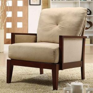 a chair in a room oxford creek velvet accent brown living room chairs