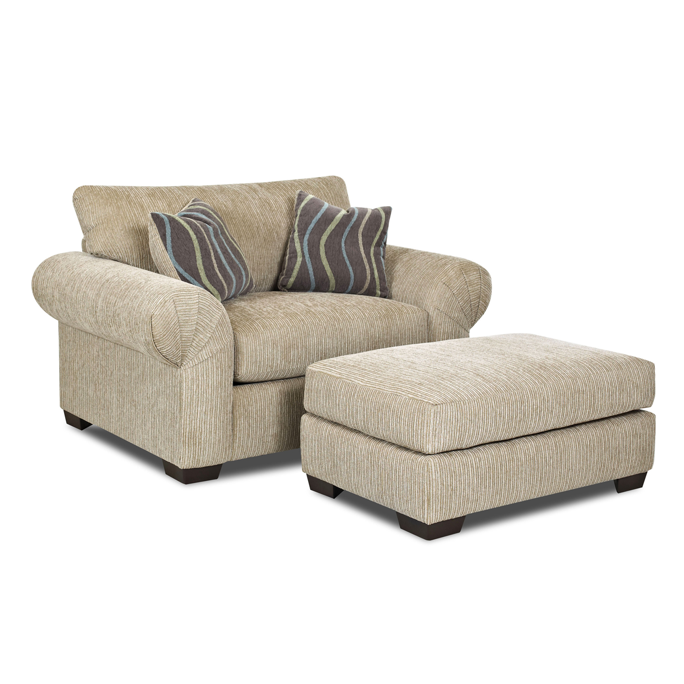 accent chair and ottoman set