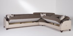 arm chair set cado modern furniture trento sectional sleeper with storage selen brown