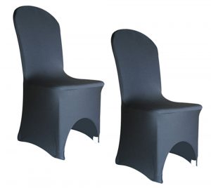 black spandex chair covers black double