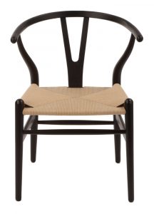 black wishbone chair black wishbone front
