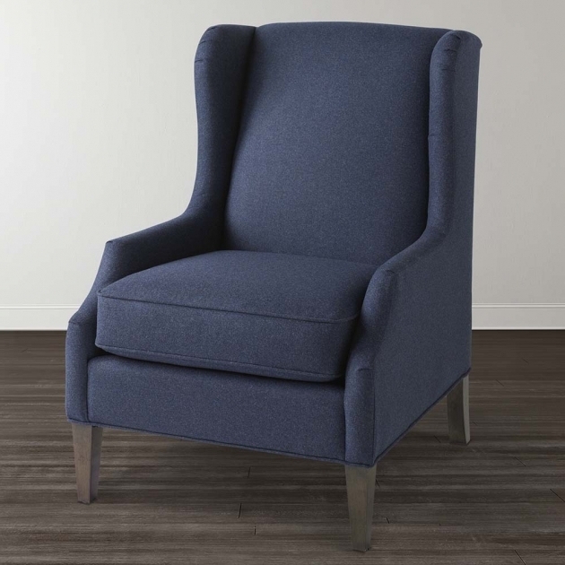 blue accent chair with arms