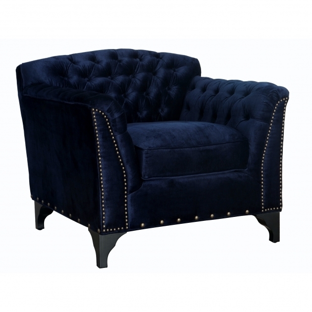 blue accent chair with arms