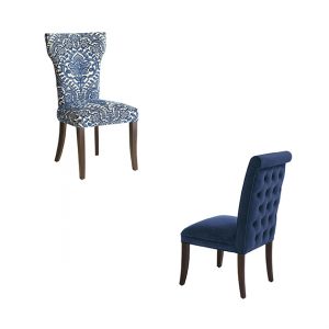 blue patterned chair pier preppy chairs navy
