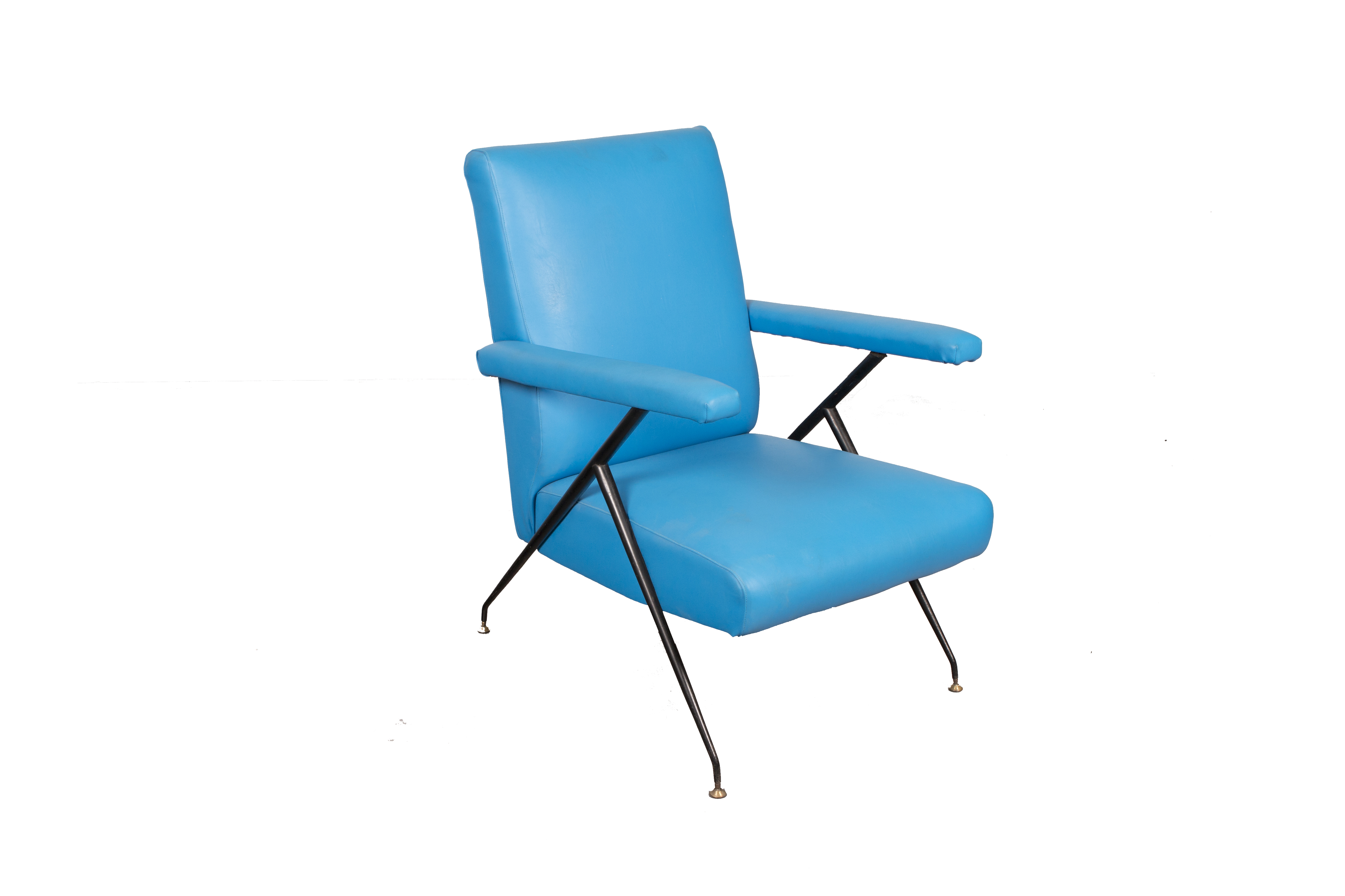 blue reclining chair