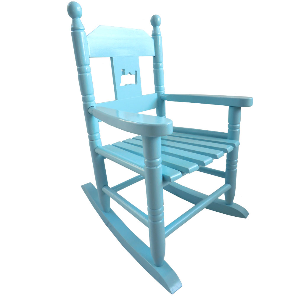 blue rocking chair p rcb side