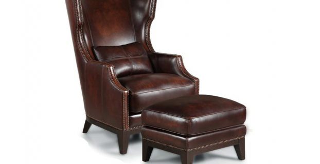 brown leather chair and ottoman interior dark brown leather back wings arm chair plus rectangle ottoman and short dark brown wooden legs accent chair with ottoman