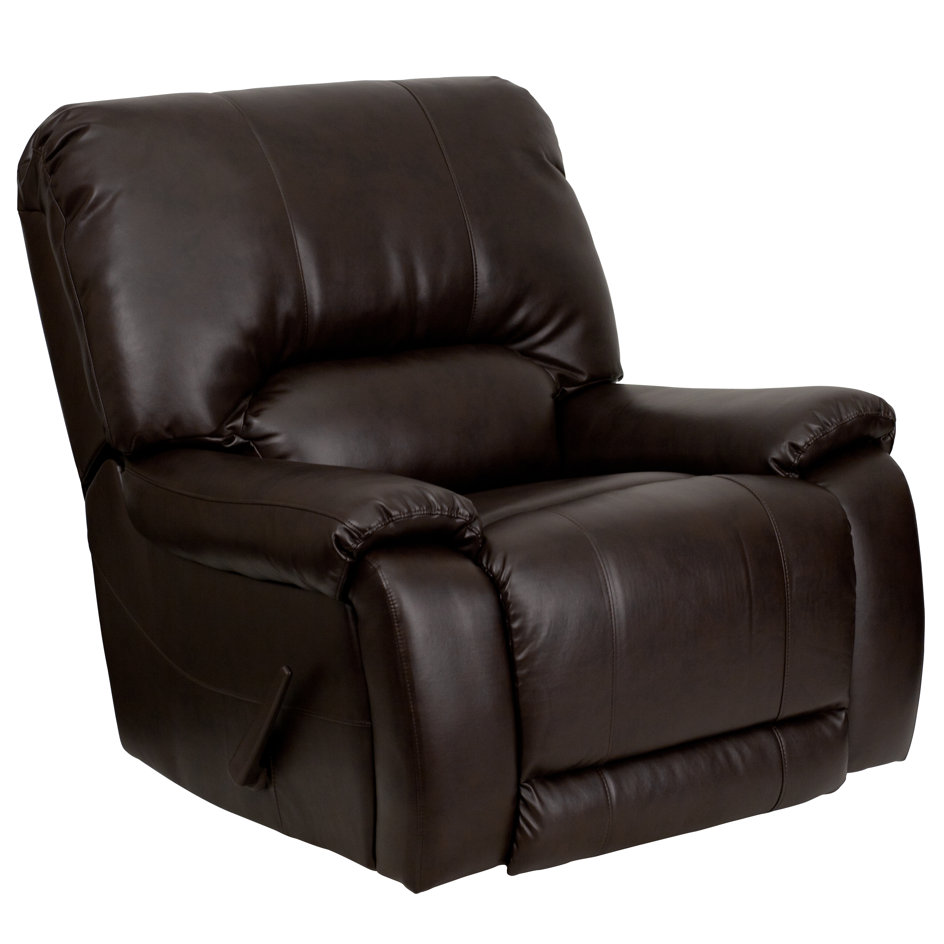 brown leather recliner chair men dsc brn gg overstuffed brown leather