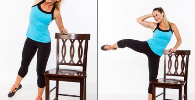 chair exercises for abdominals standing side crunch x