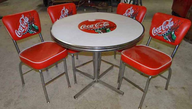 coca cola table and chair