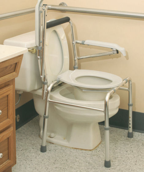 commode chair over toilet