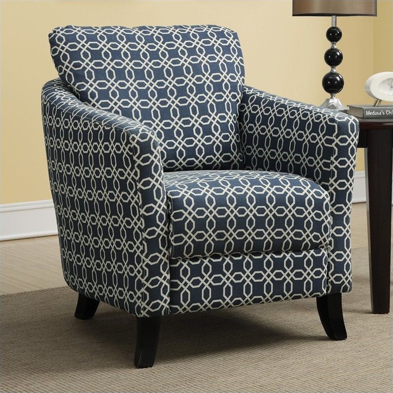 dark blue accent chair