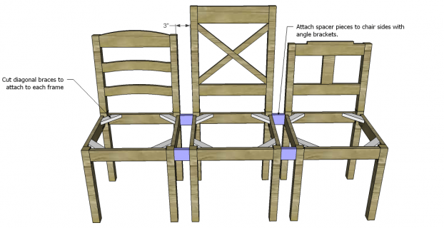dining chair plans bench spacers