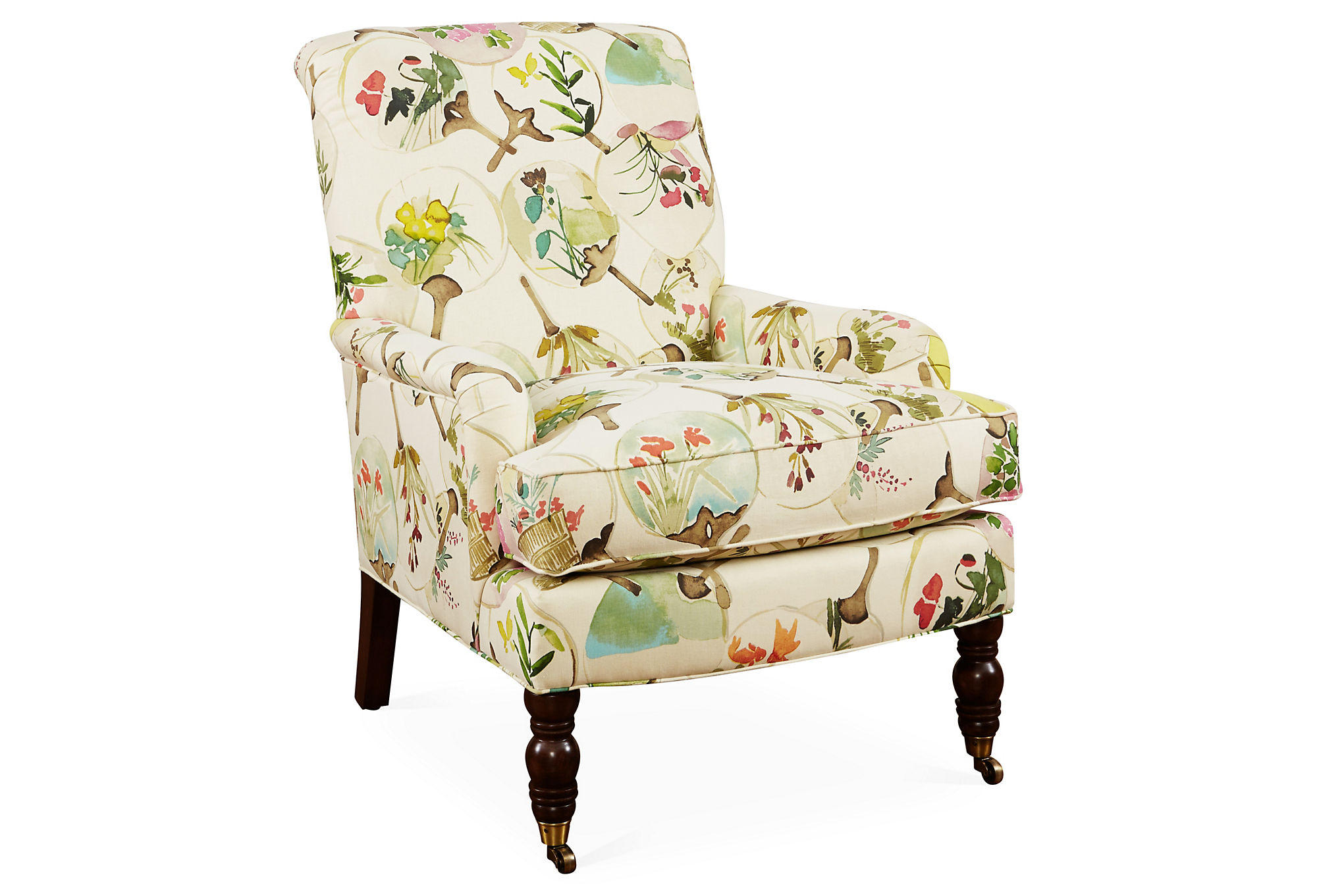 floral accent chair