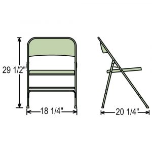 folding chair dimensions l