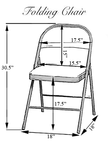 folding chair dimensions