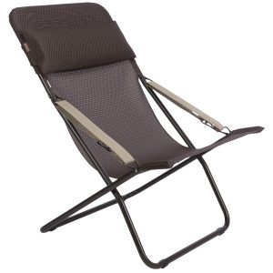 folding lounge chair lafuma transabed xl folding lounge chair batyline in mocha marron brown frame~p~t ~