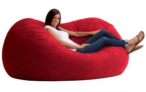 giant bean bag chair tempting large red fuzzy bean bag chair in bedroom decor