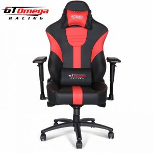gt omega chair gt omega master xl racing office chair black and red leather () x
