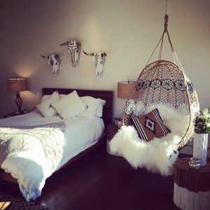hanging chair for bedroom boho bedroom how wonderful to have a hanging chair next to your bed