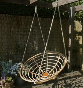 hanging papasan chair swing