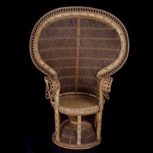 high backed wicker chair l