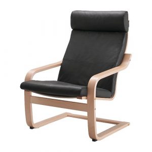 ikea leather chair poang chair black pe s