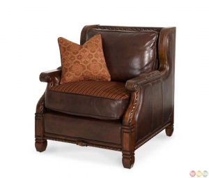 kids club chair michael amini windsor court wood trim leather and fabric club chair by aico