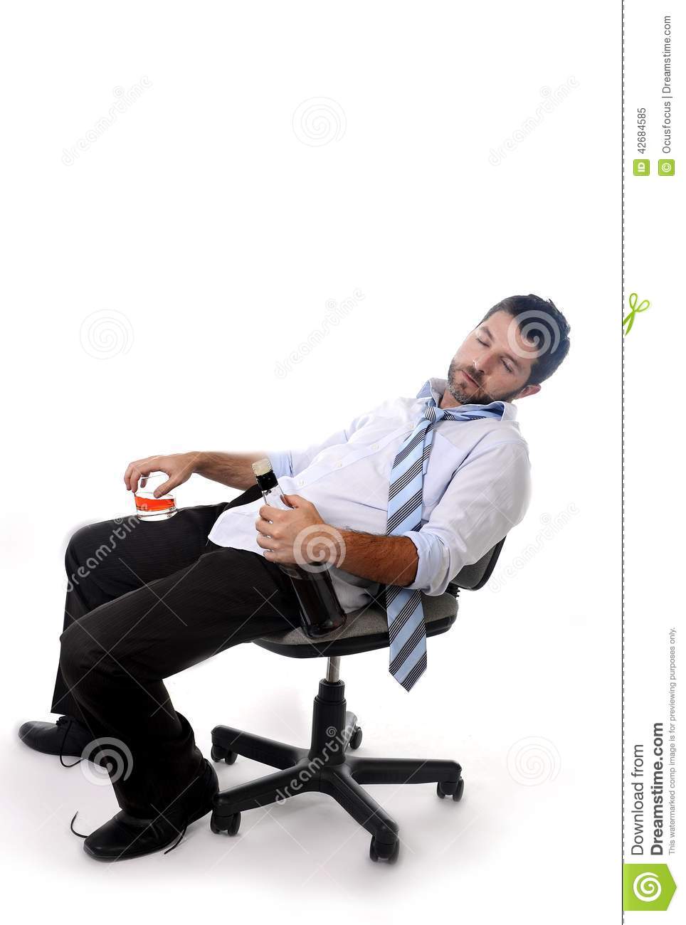 leaning back in chair