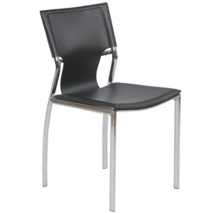 leather kitchen chair italmodern blk