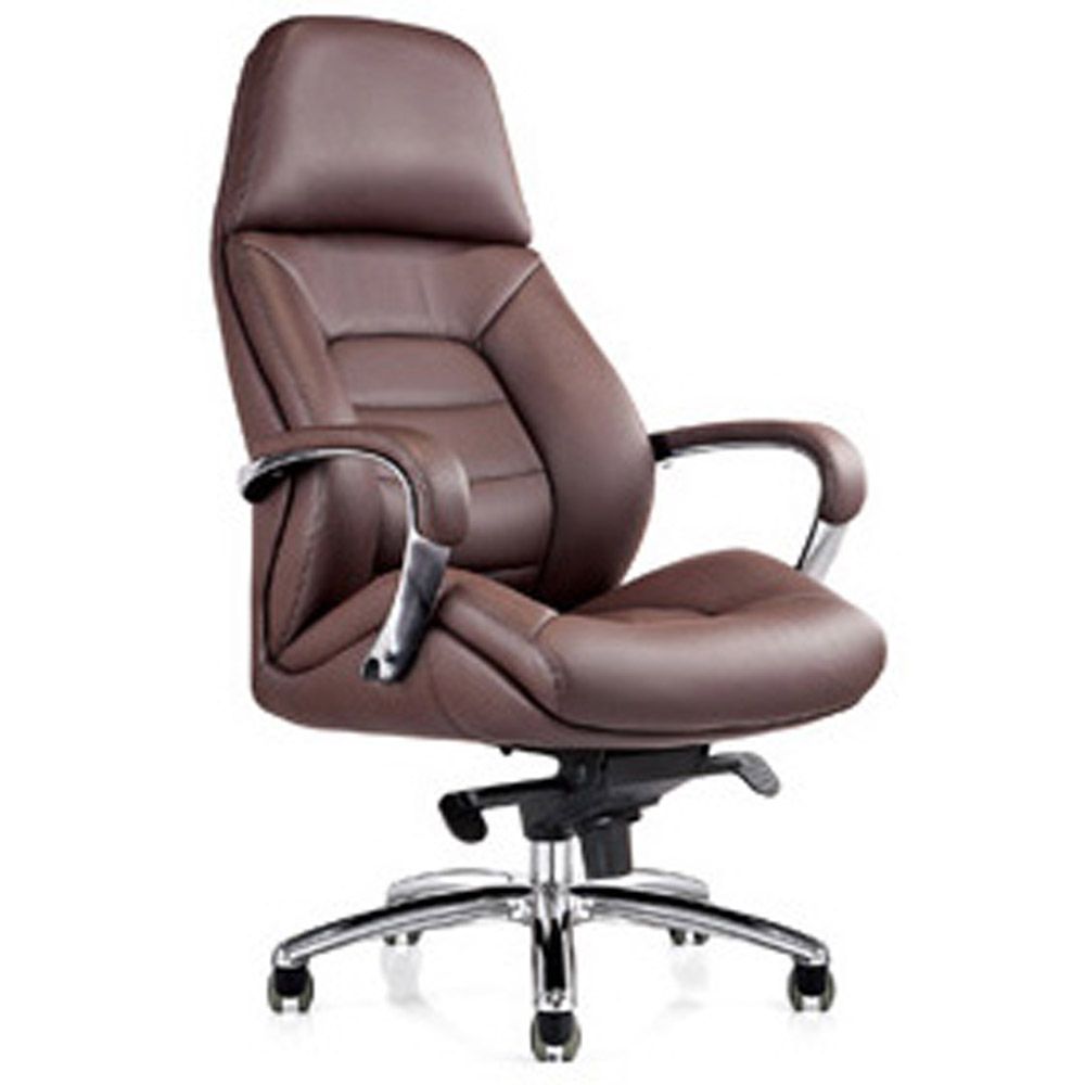 leather office chair gates genuine leather aluminum base office chair dark brown