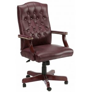 leather office chair leather office chair high back executive traditional swivel chair l burgundy