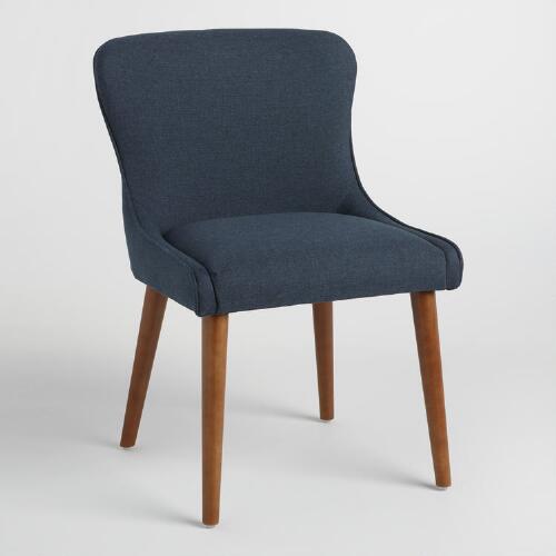 navy wingback chair
