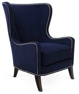 navy wingback chair contemporary armchairs and accent chairs