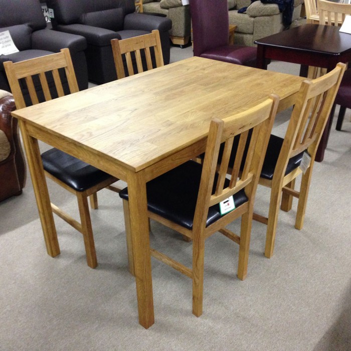 oak dining table and chair