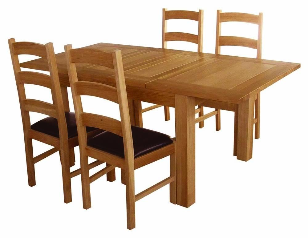 oak dining table and chair