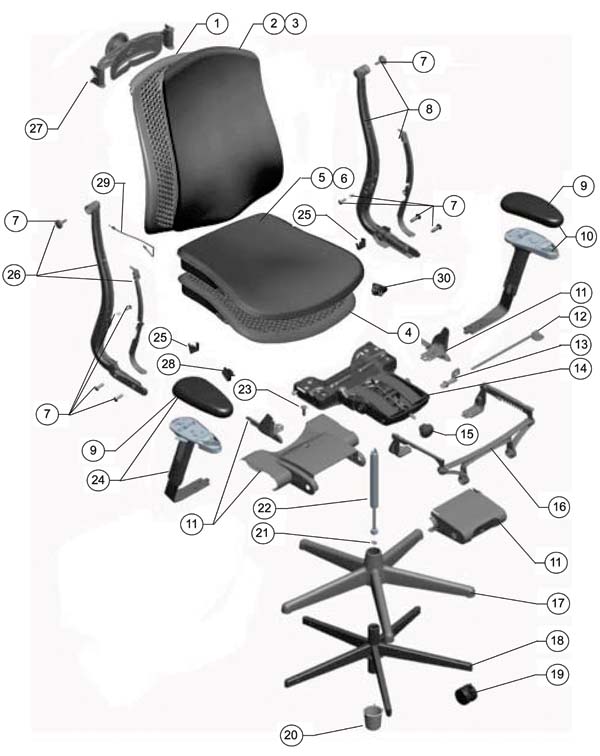 office chair replacement parts