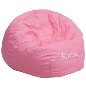 pink bean bag chair embroidered oversized solid light pink bean bag chair dg bean large solid pk emb gg