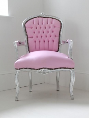 pink bedroom chair