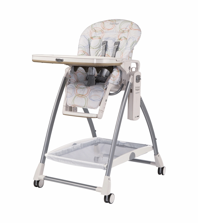 primo pappa high chair peg perego prima pappa newborn high chair in circles color with upholstery defect