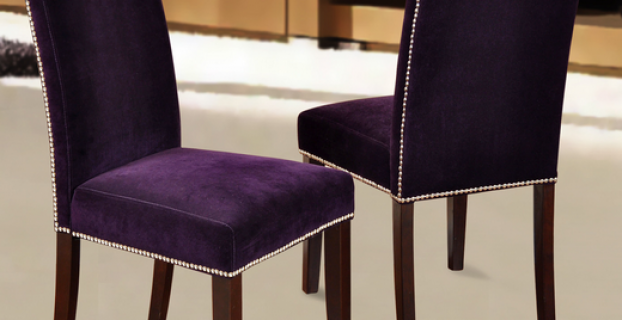 purple dining room chair velvet parson chairs