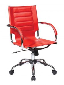 red office chair stylish adjustable height red leather office chair