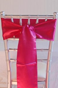 sash for chair fuchsia pink satin chair sashes pack of c