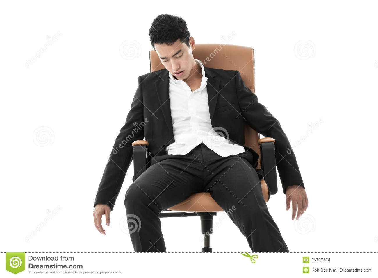 sleeping in a chair