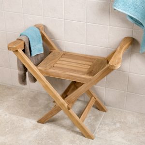 teak shower chair ntw deluxe folding shower seat