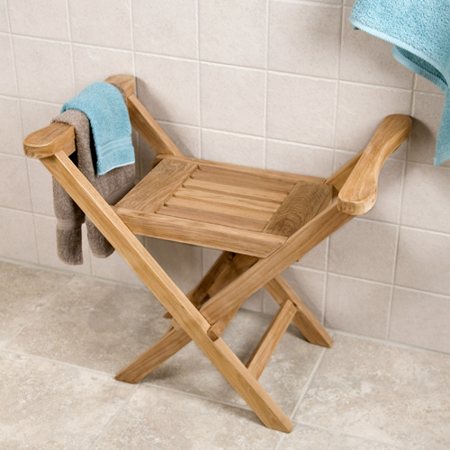 teak shower chair
