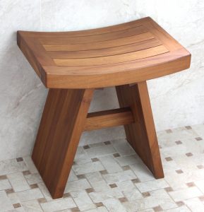 teak shower chair solid teak indoor outdoor asian shower stool