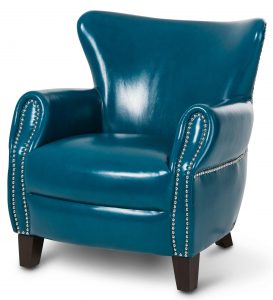 teal blue accent chair aico studio space ladon leather accent chair in teal blue st bladn tea