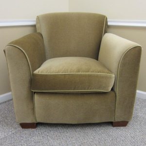 upholstered club chair seating