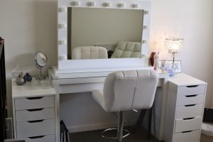 vanity chair ikea white ikea makeup vanity set with lighting and leather chair